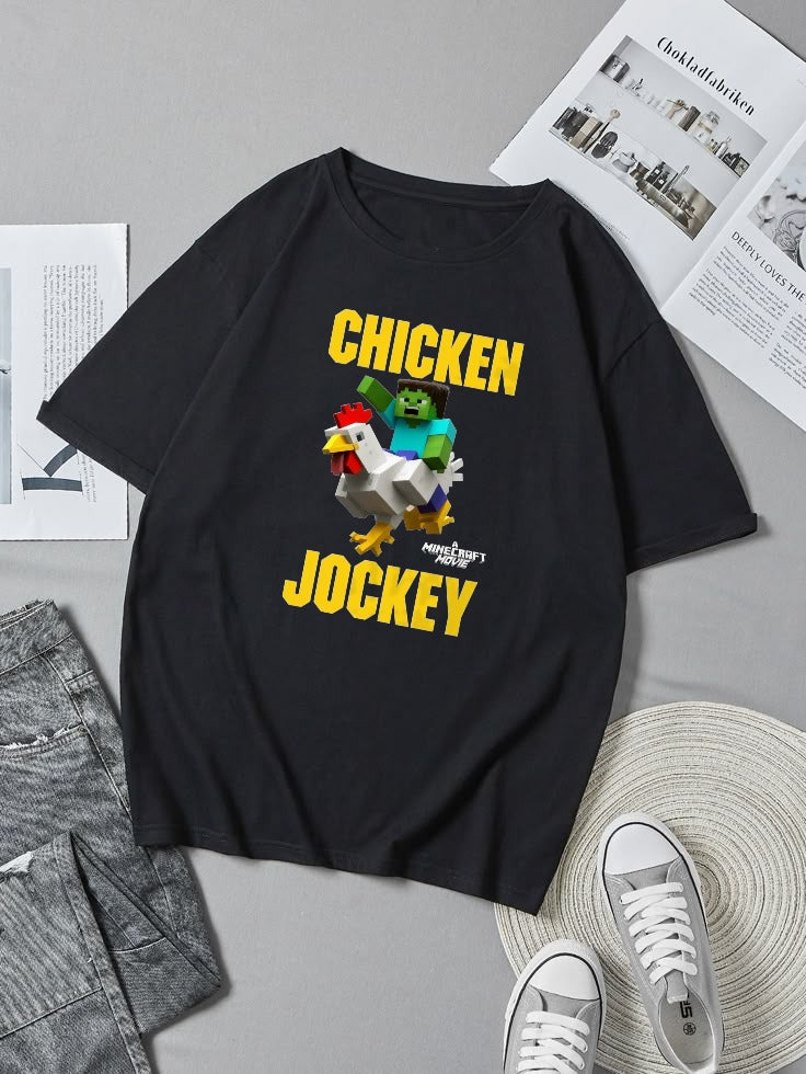 Minecraft chicken jockey T-shirt