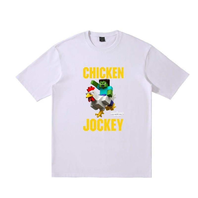 Minecraft chicken jockey T-shirt