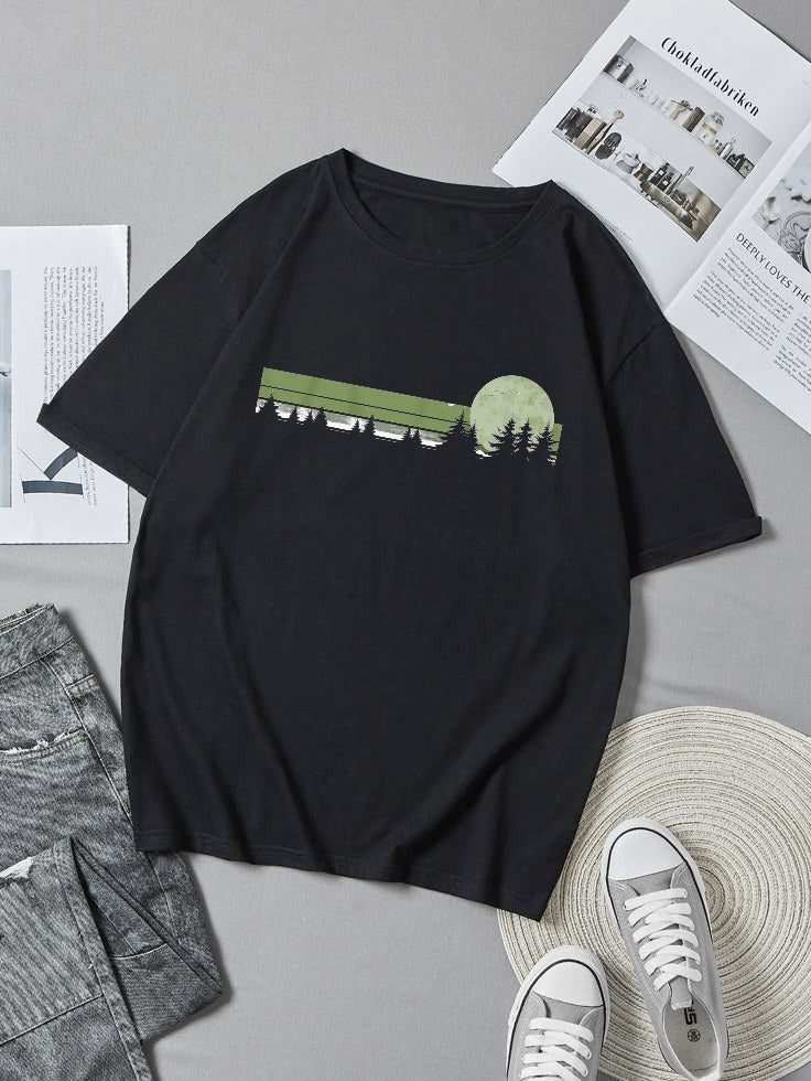 Night Forest Print T-shirt