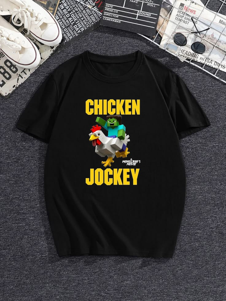 Minecraft chicken jockey T-shirt