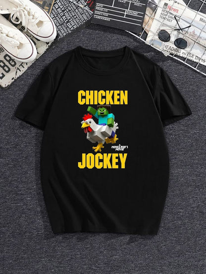 Minecraft chicken jockey T-shirt
