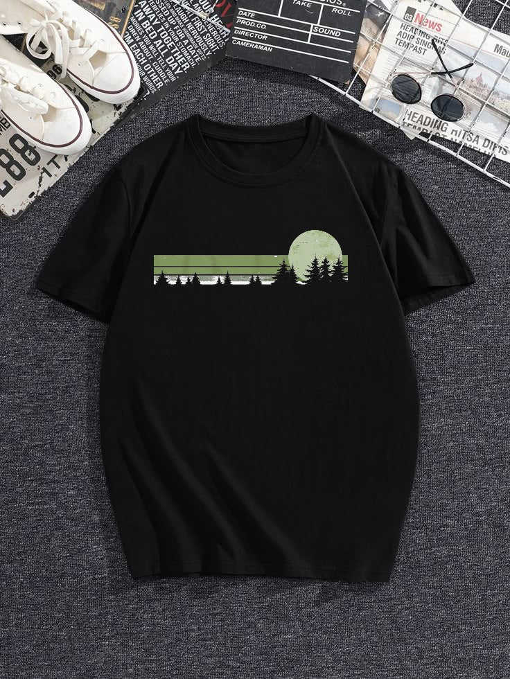 Night Forest Print T-shirt