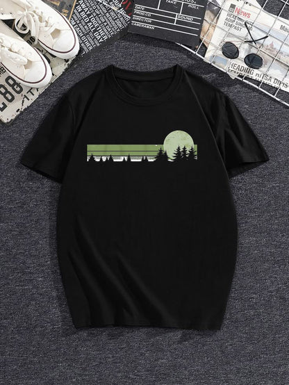 Night Forest Print T-shirt