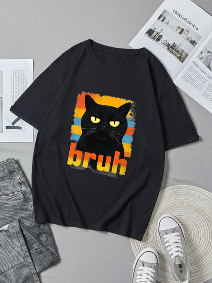 Bruh Cat short-sleeved T-shirt