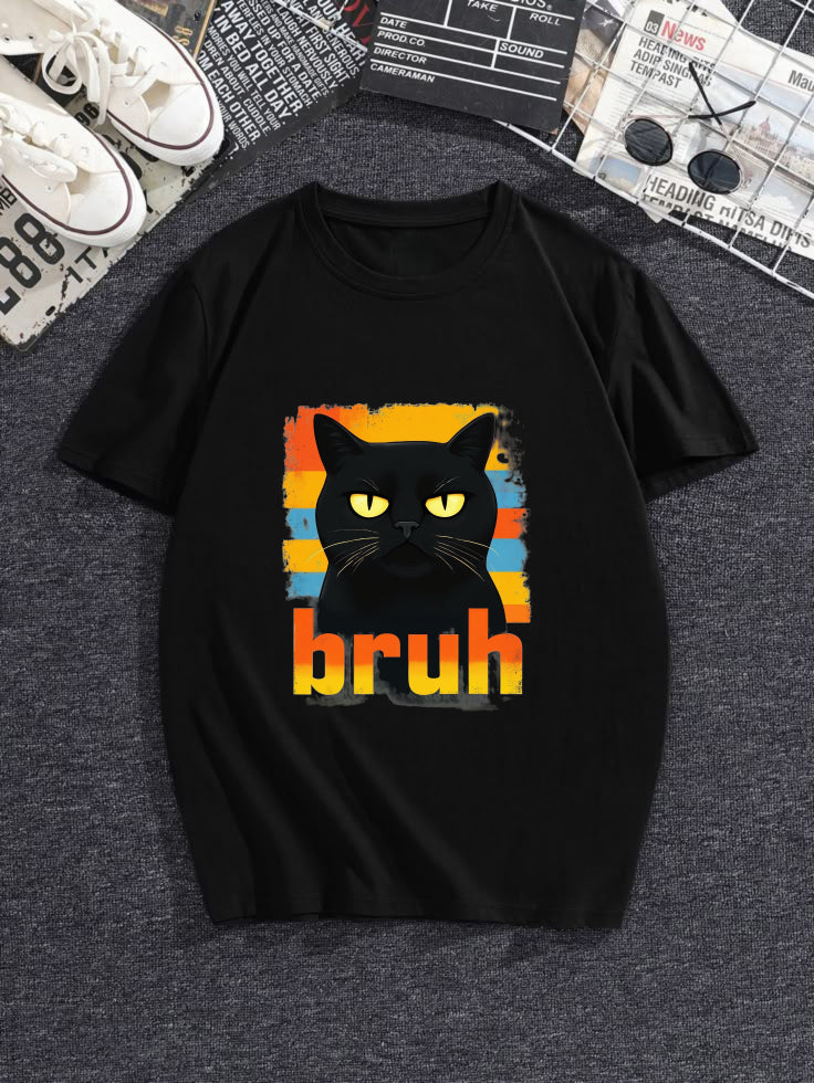 Bruh Cat short-sleeved T-shirt