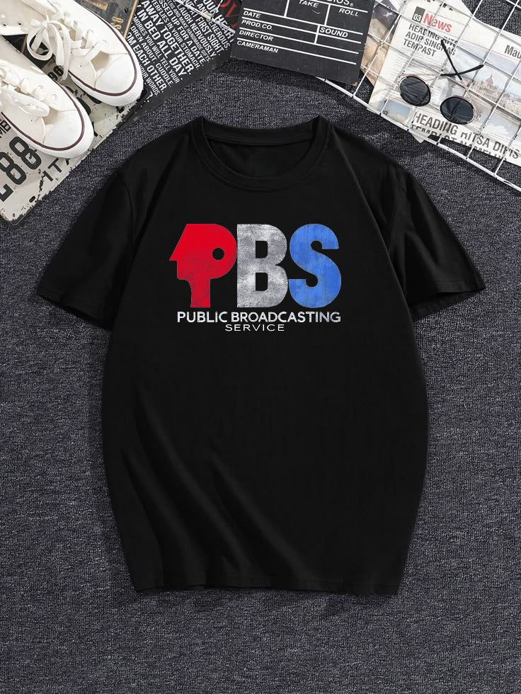 PBS Worn Letter T-Shirt